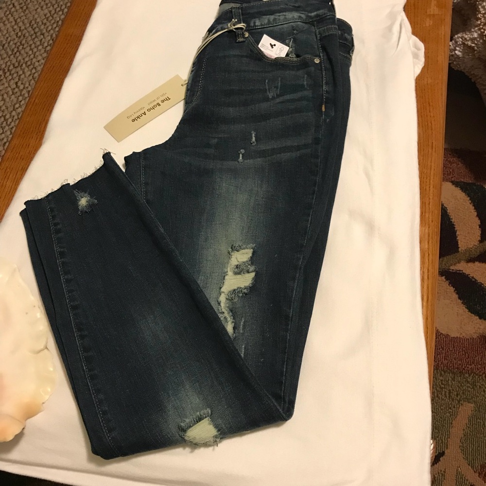 Boho distress skinny pants vintage size 6